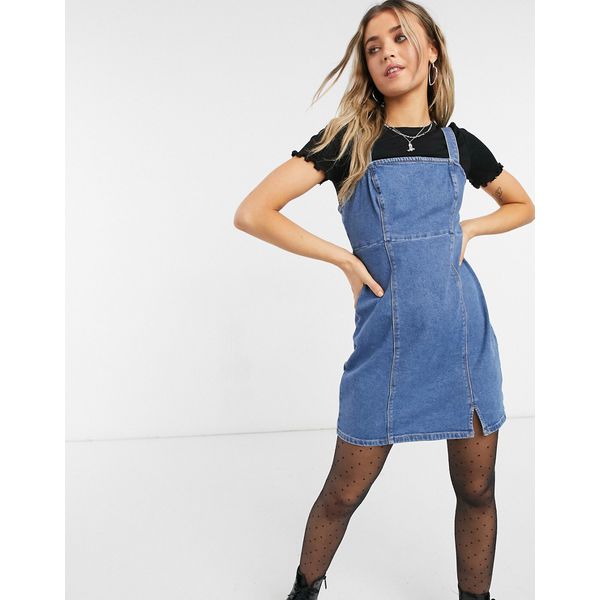 Jeanskleid in A-Linie in verwaschenem Mittelblau