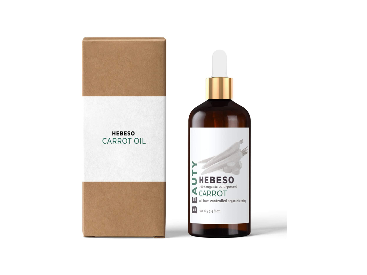 Karottenöl: Flasche und Verpackung von Hebeso Carrot Oil