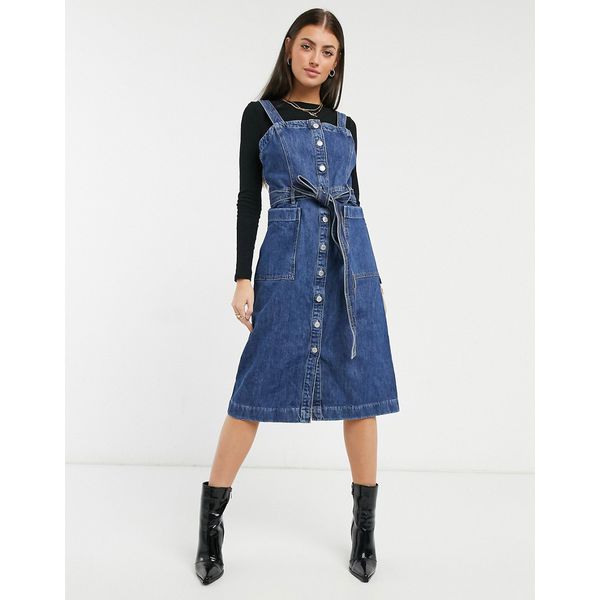 Jeanskleid in mittelblauer Waschung