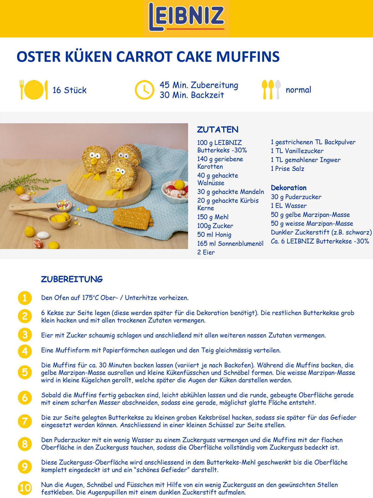 Osterrezept: Osterküken von Leibniz