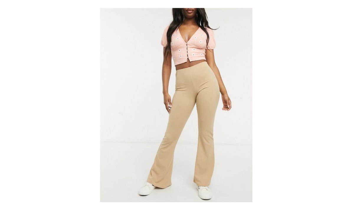 Schlaghose Beige