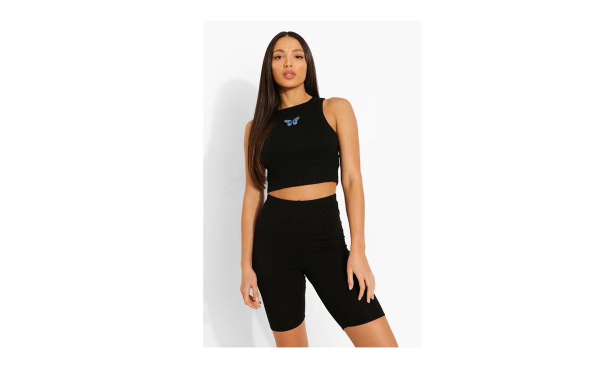schwarze Radlerhose von Boohoo