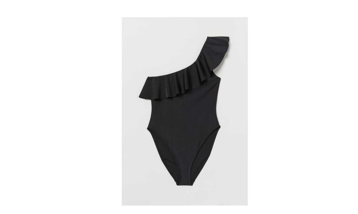 Badeanzug Rüschen Oneshoulder