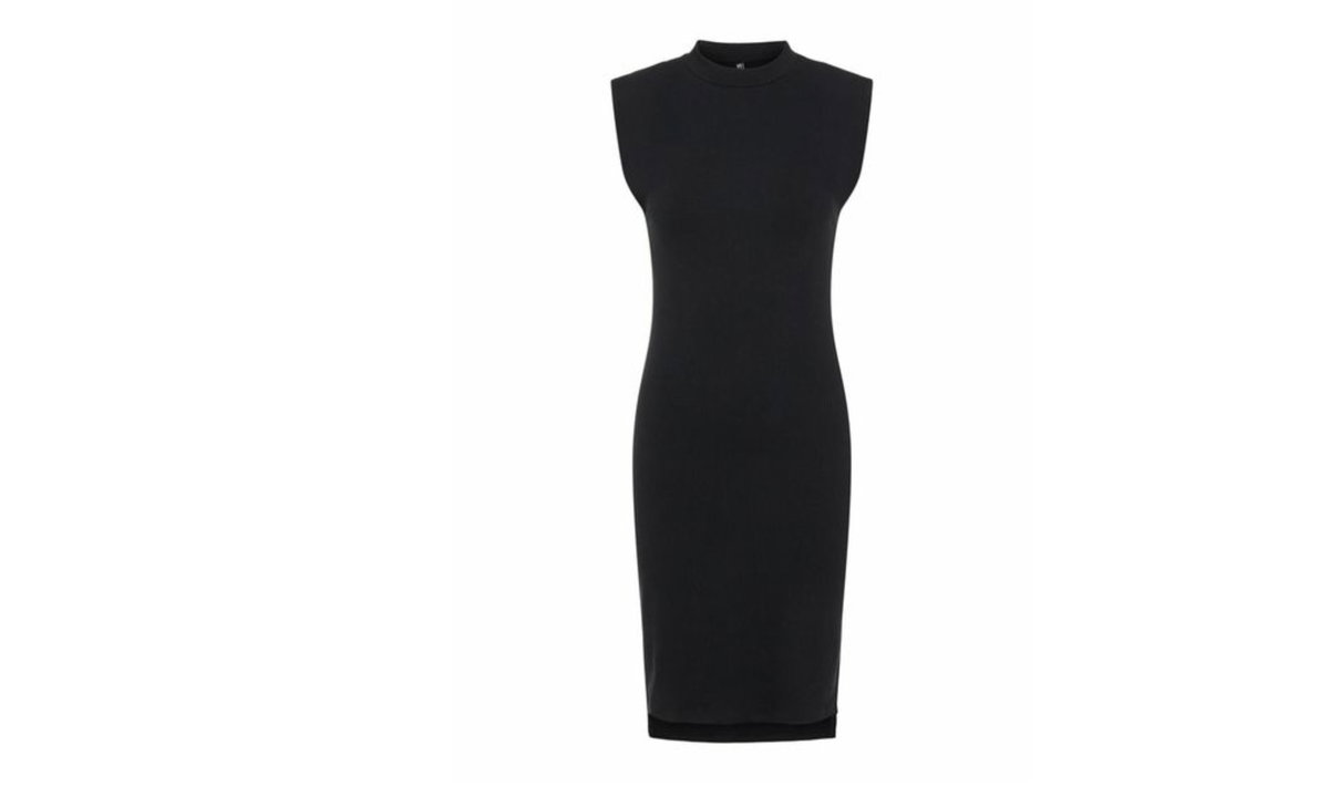 Rippstrick kleid Schwarz