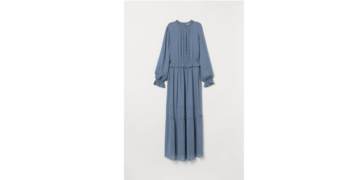 Volantskleid blau H&M