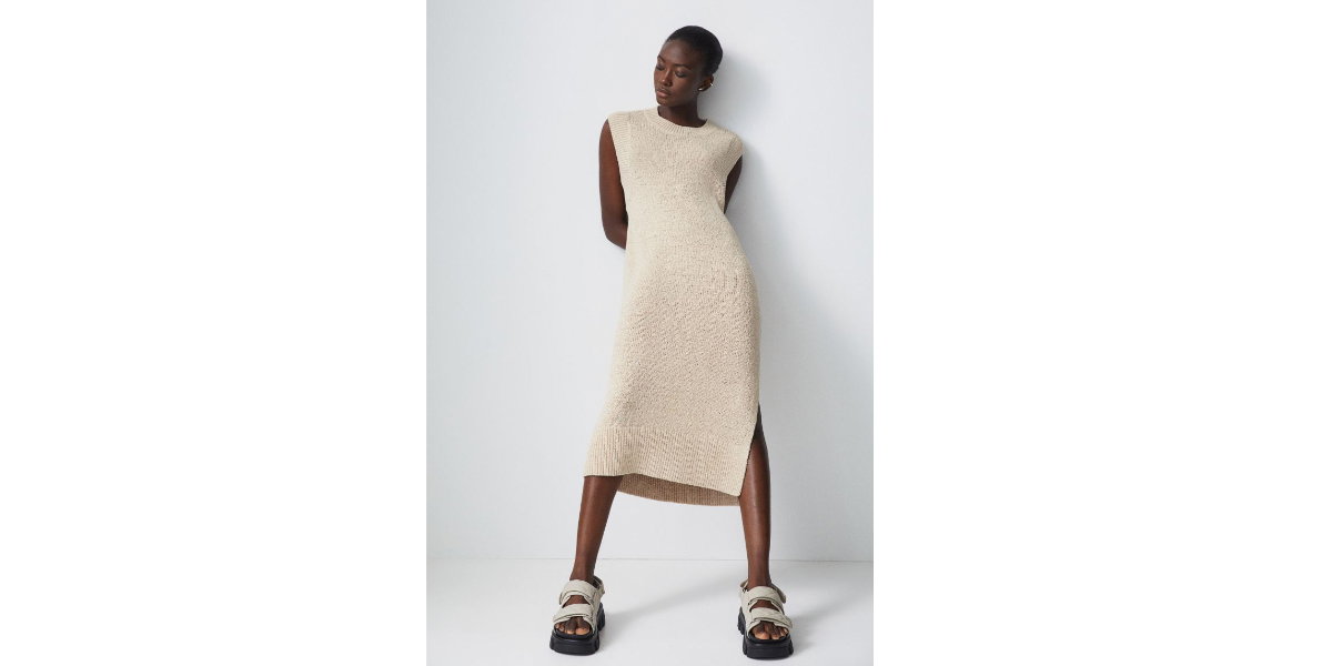Strickkleid beige H&M