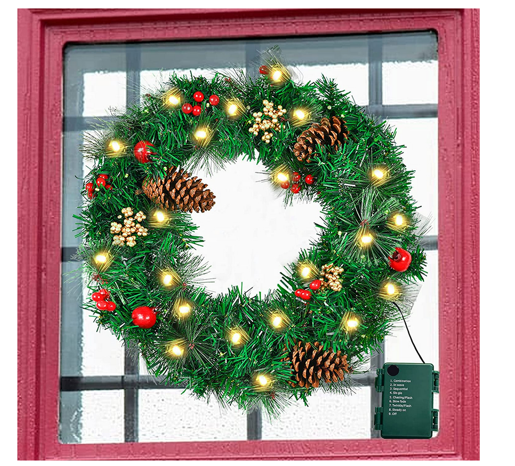 Weihnachtskranz Tür