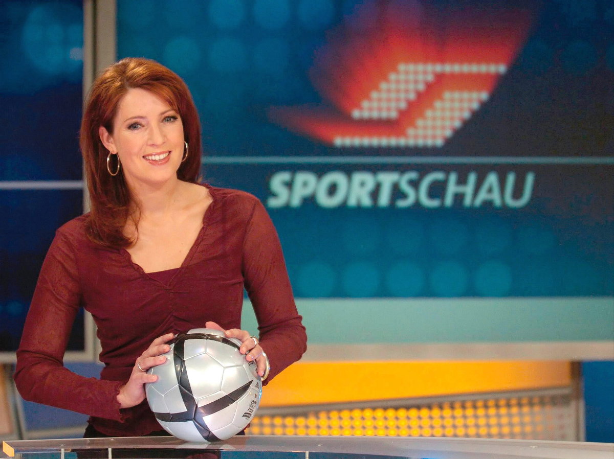 Monica Lierhaus bei der Sportschau