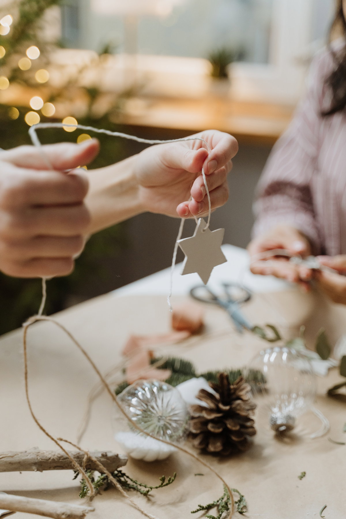 Girlande basteln Weihnachtsdeko