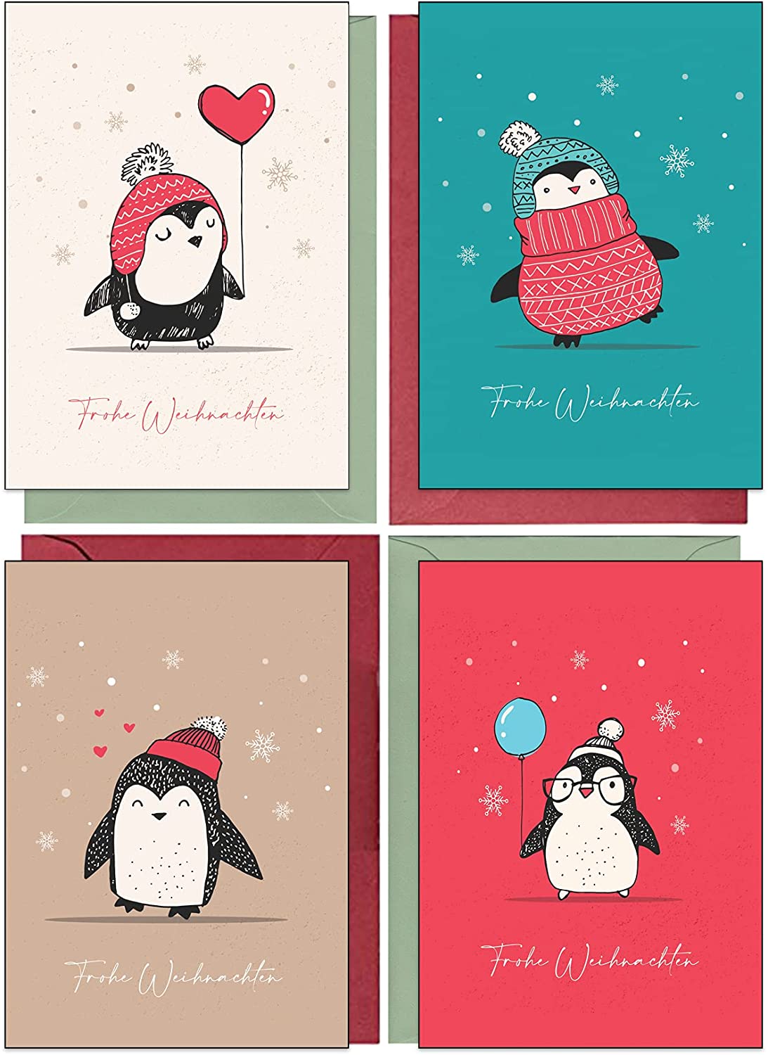 Weihnachtskarte Pinguin