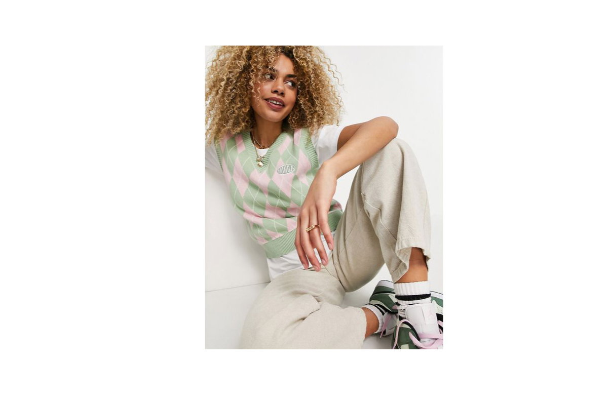 Argyle ASOS Pullunder grün