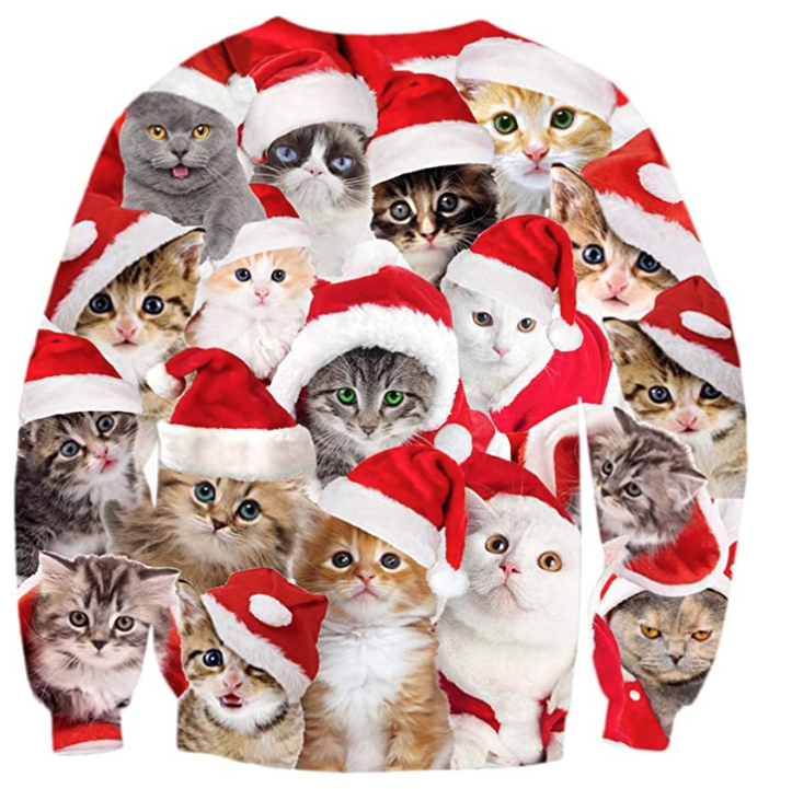 Weihnachtspullover Katzen