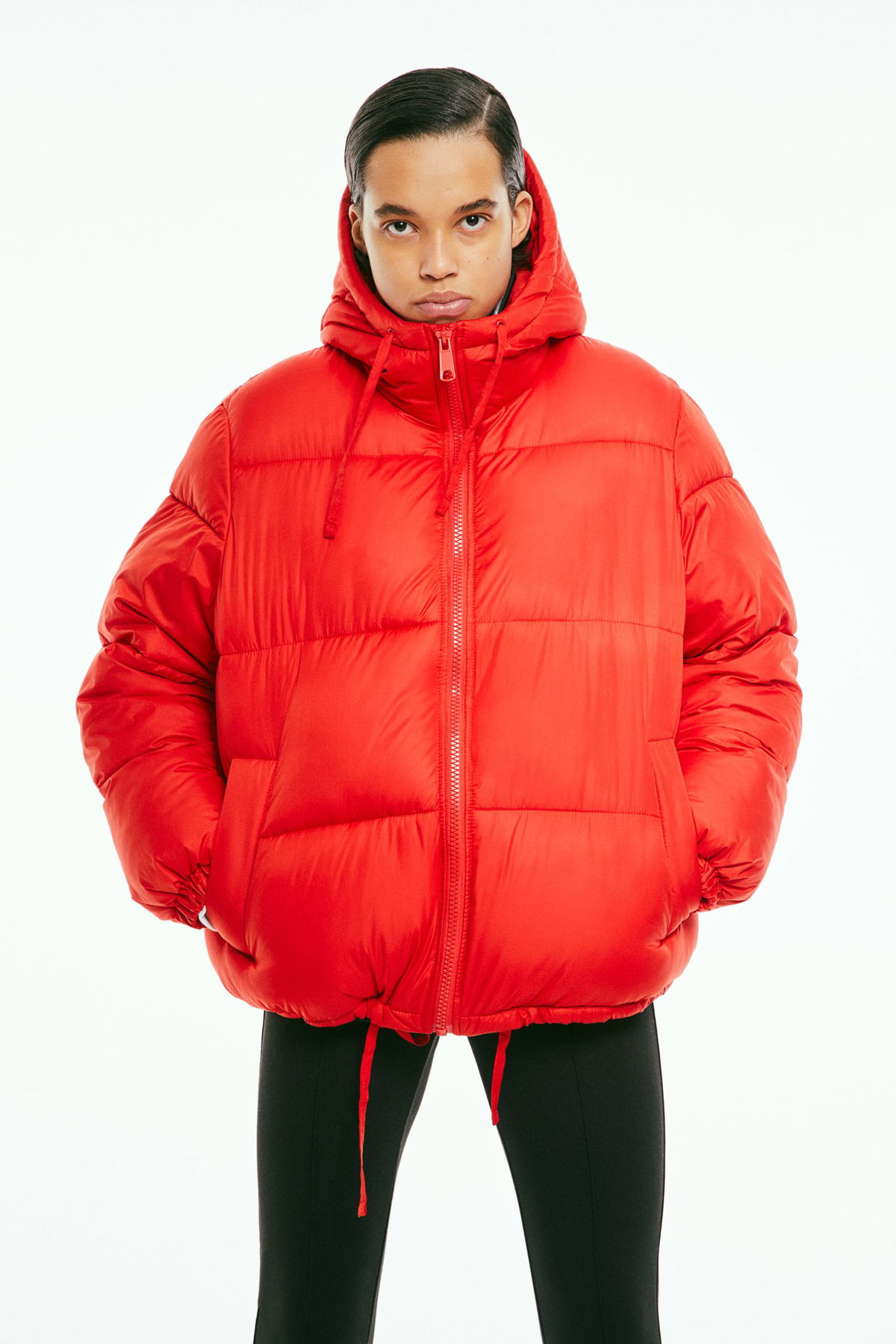 Puffer-Jacke rot