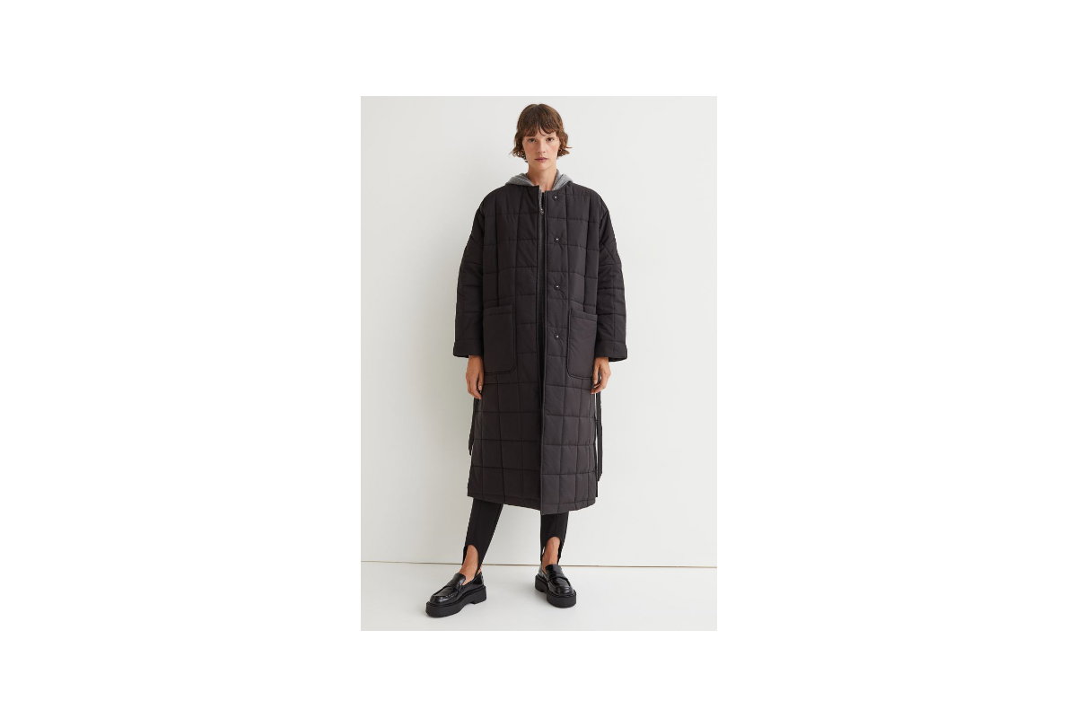 H&M Steppmantel Bindegürtel