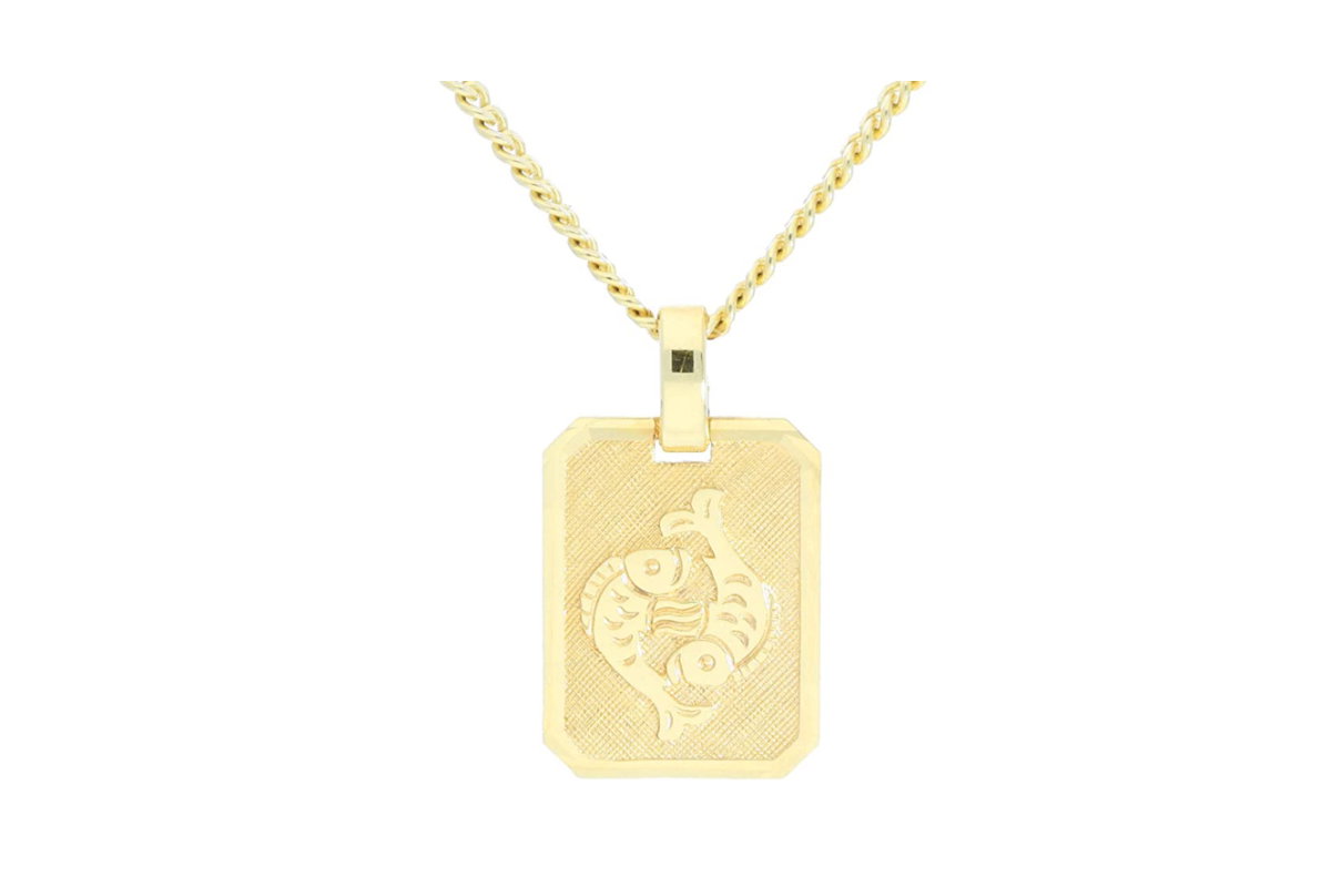 Sternzeichen Kette Gelbgold