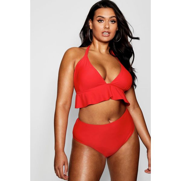 Rüschen-High-Waist-Bikini
