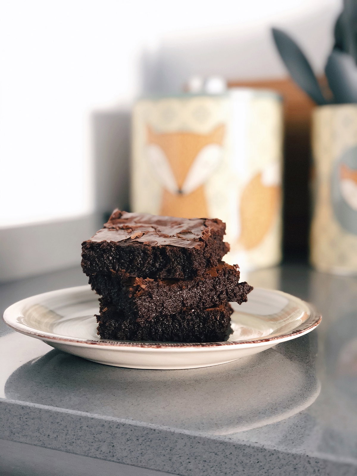 Brownies auf Teller
