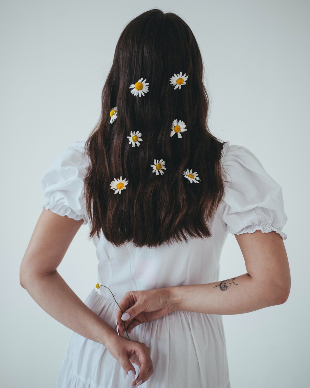Blumen in Haaren