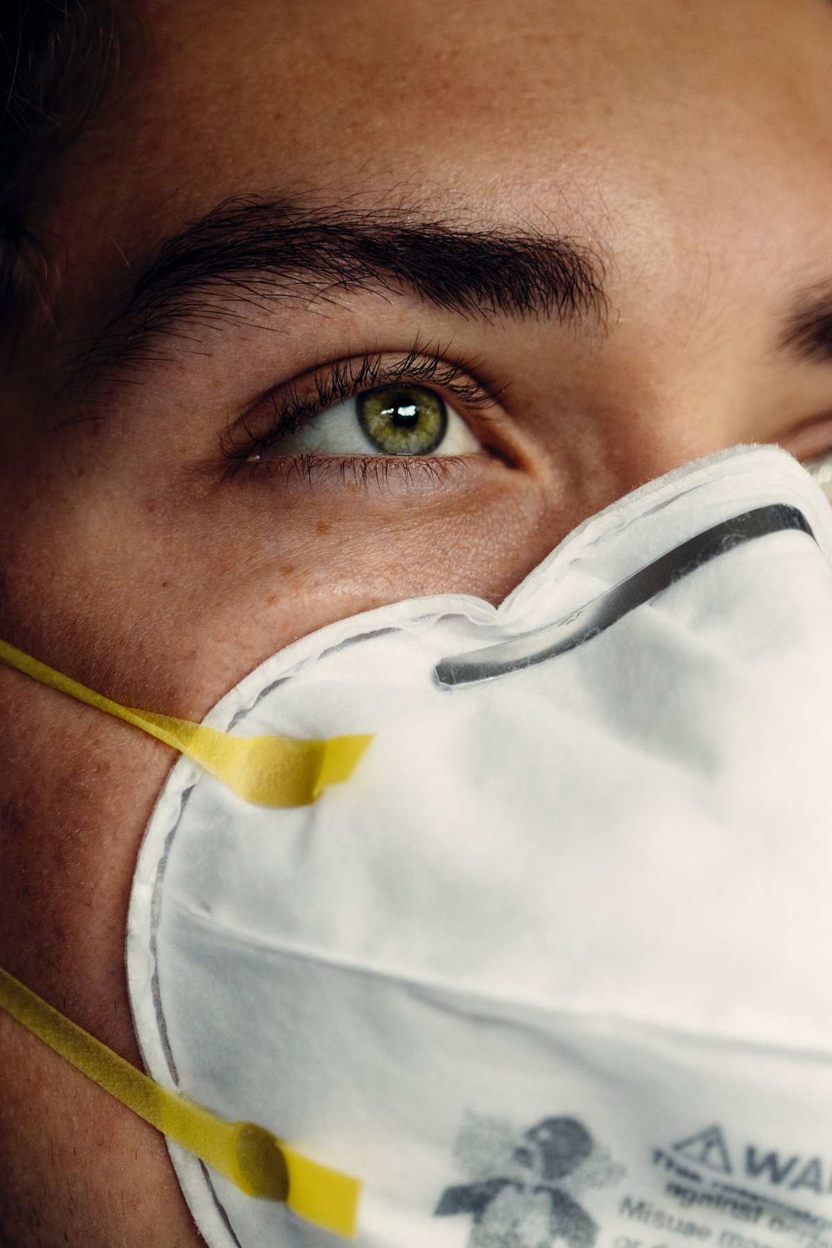 Gesicht mit FFP2 Maske