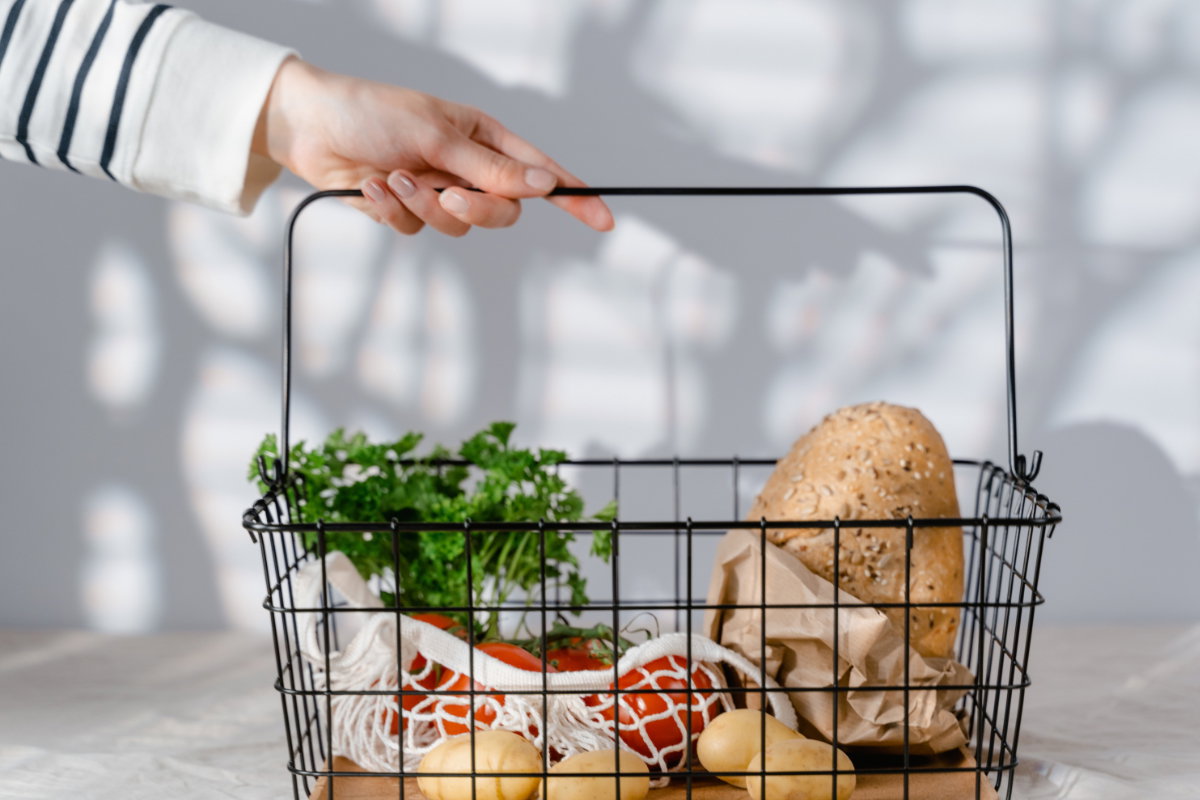 Veganer Einkaufskorb