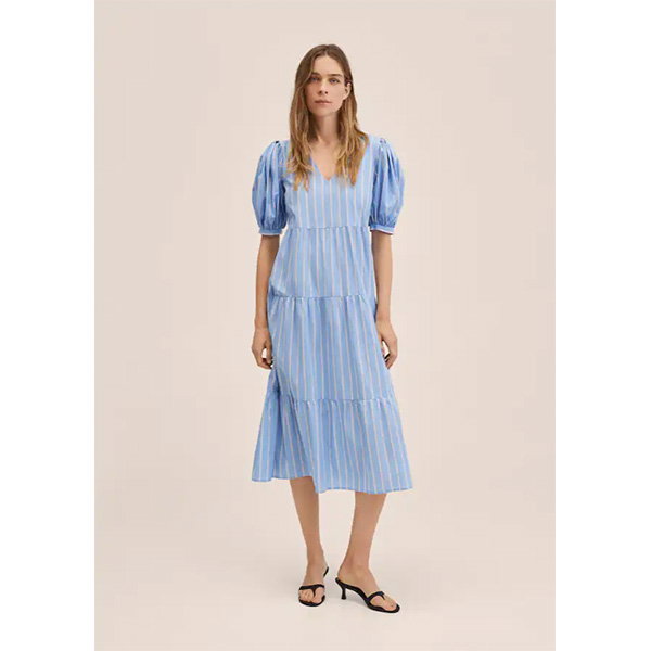 Gestreiftes Baumwollkleid