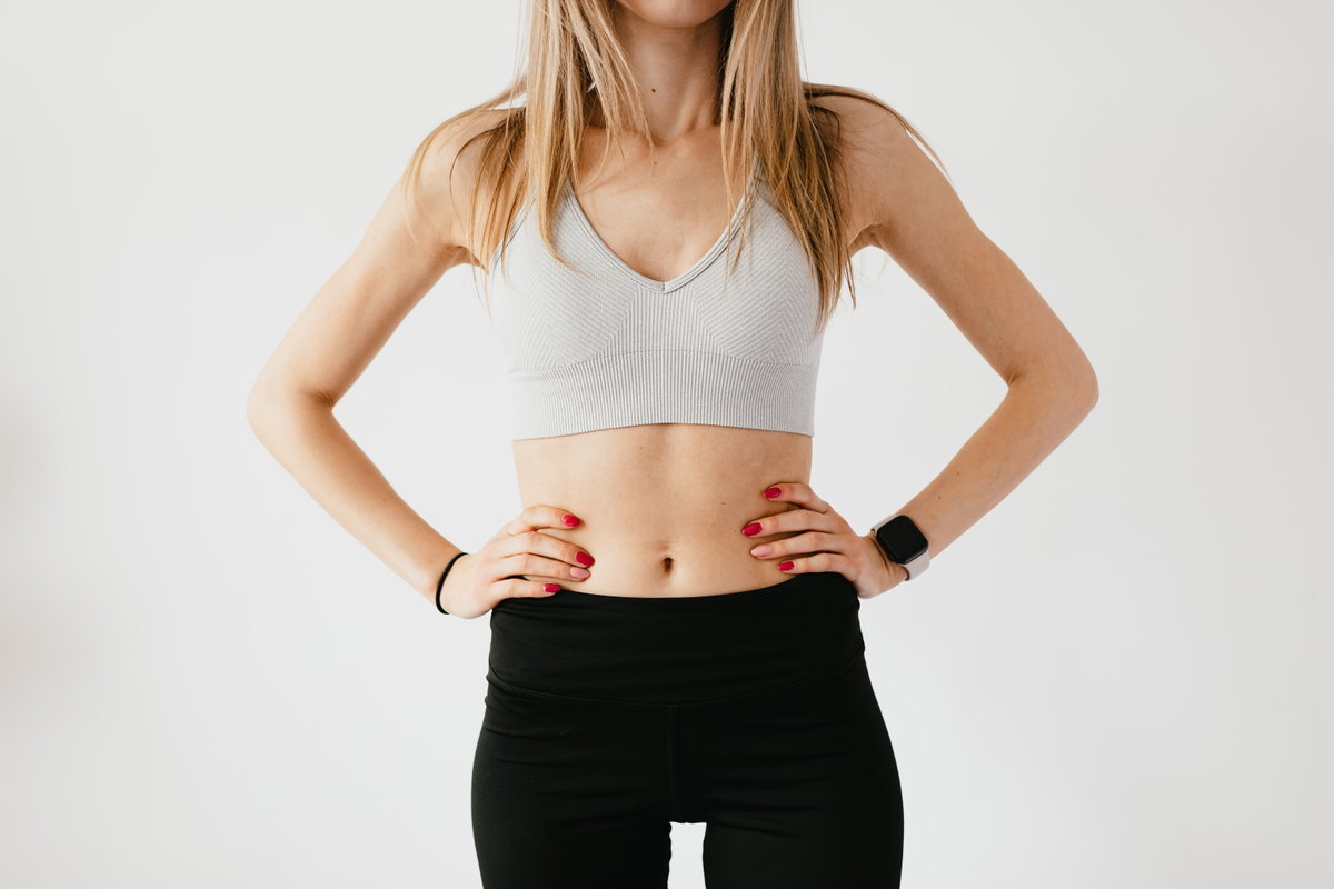 Frau Sportoutfit
