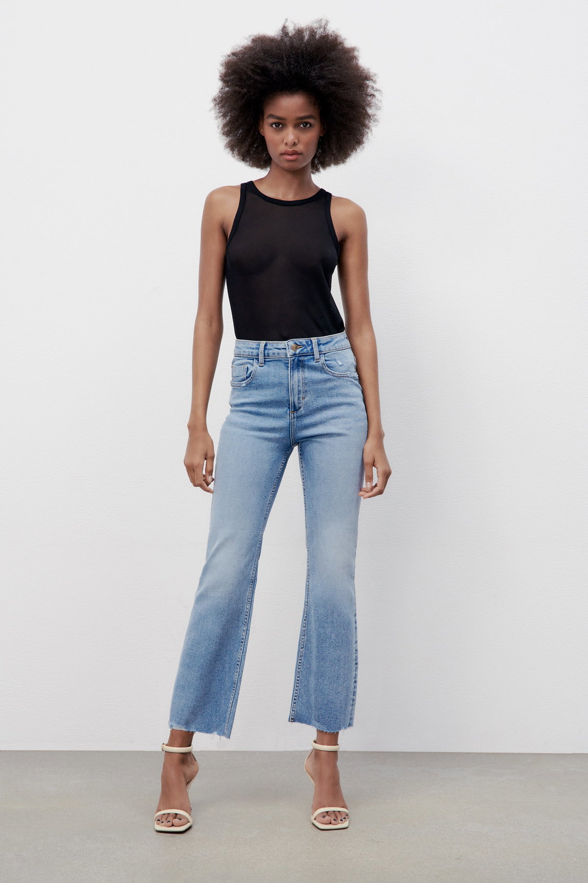 Five-Pocket-Jeans mit hohem Bund