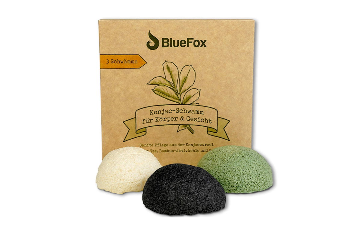 BlueFox Konjac Schwamm Set