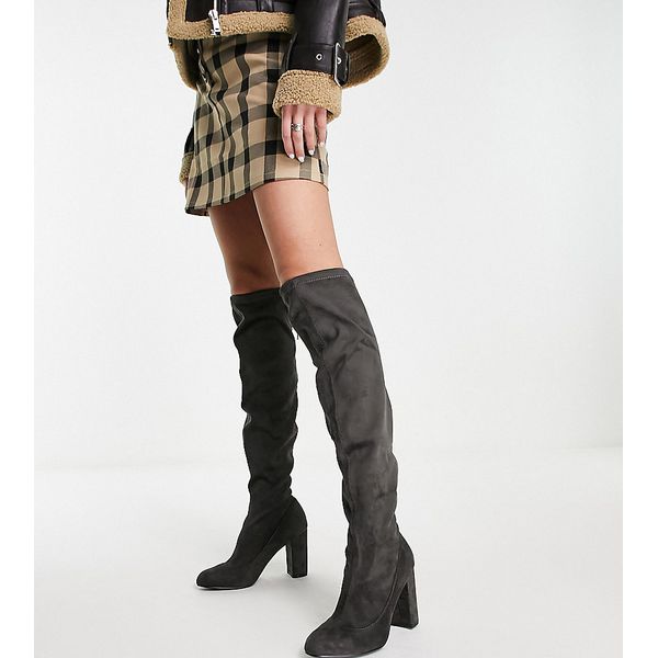Overknees in Grau