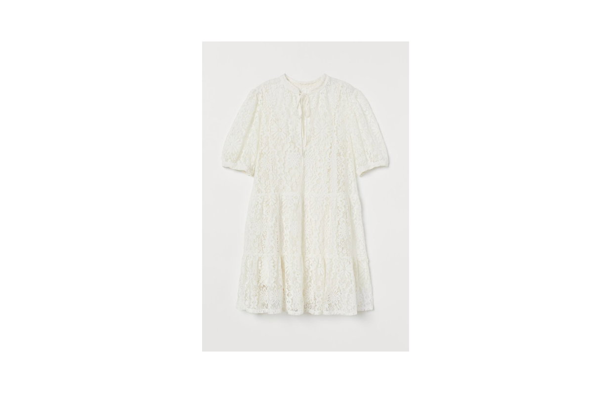 weißes Spitzenkleid von H&M