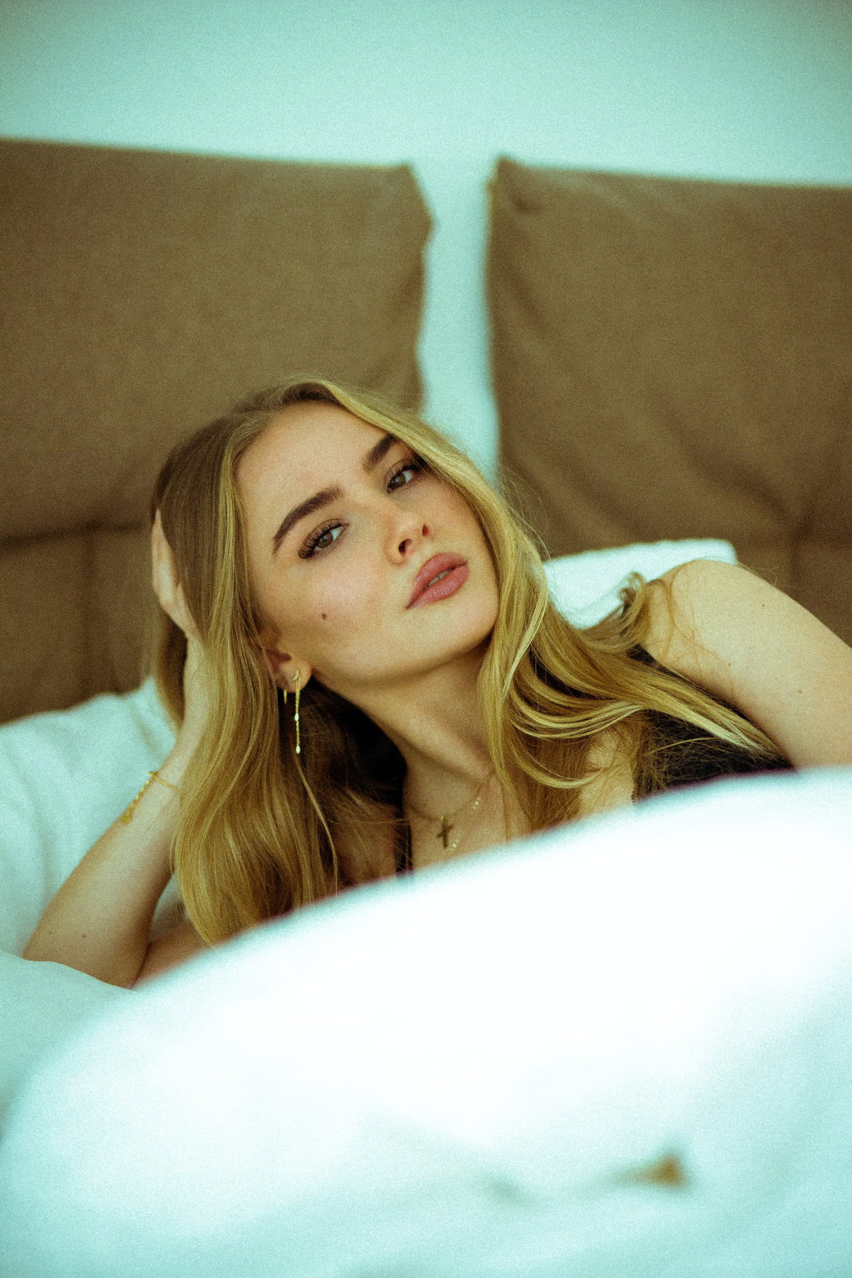 Blonde Frau