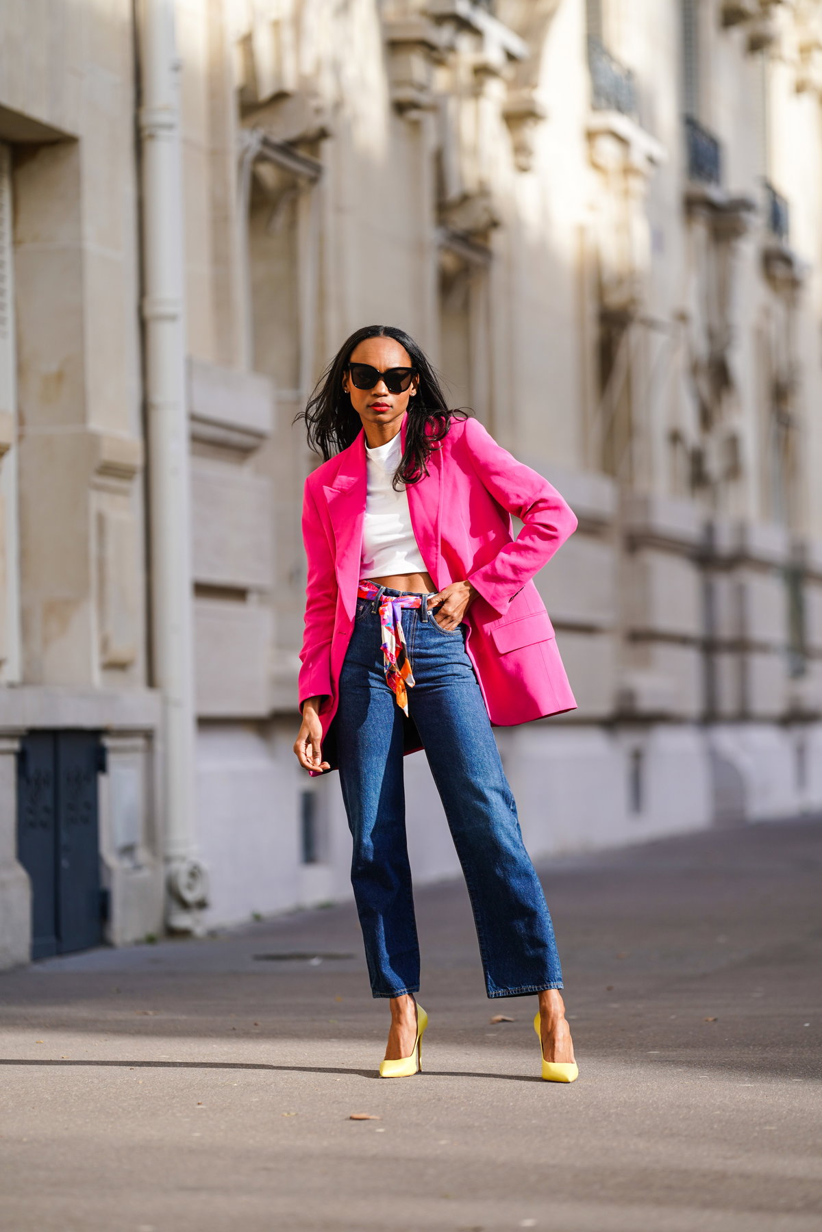 Blazer und Top zur Jeans
