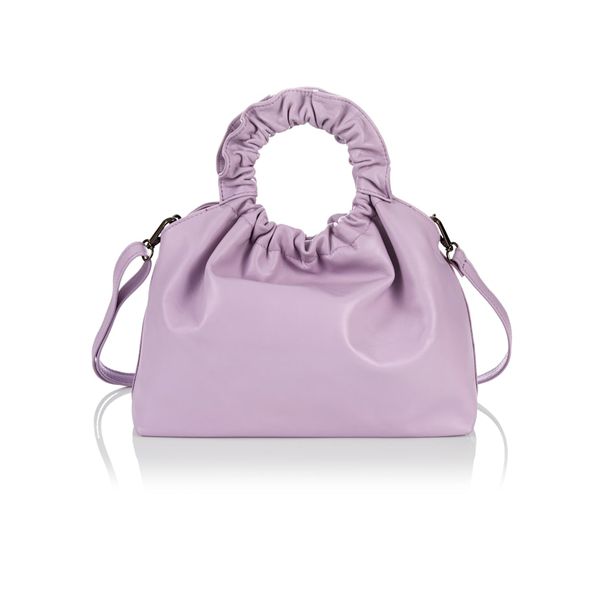 Tasche mit Raffung in Flieder