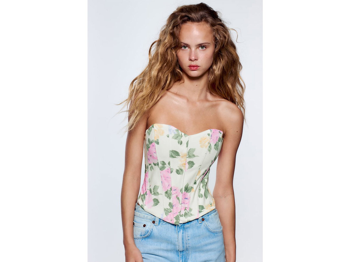 Blumen-Bustier von Zara