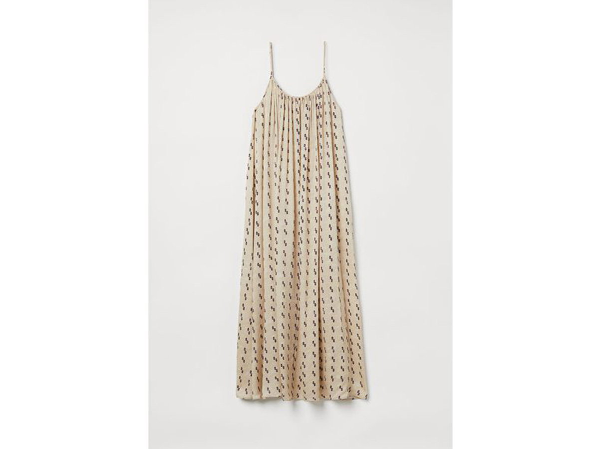 Langes Kleid aus Seidenmix
