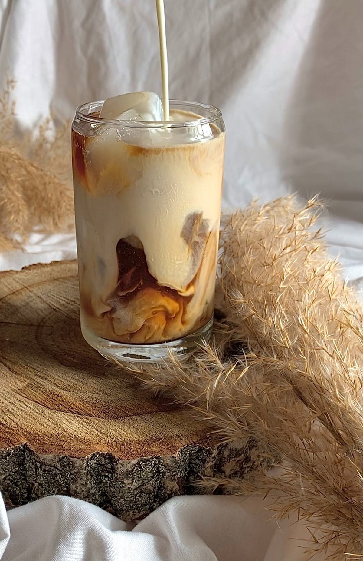 Eiskaffee im Glas