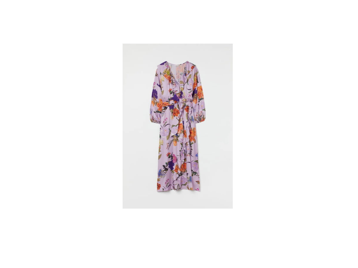 Wickelkleid bunt gemustert