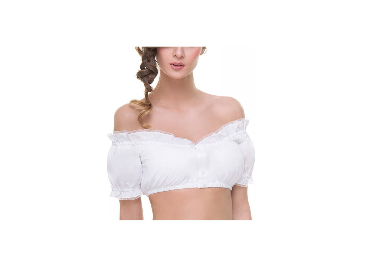 Dirndlbluse mit Carmenausschnitt