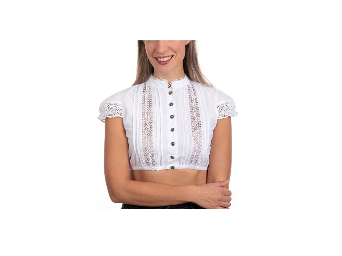 Dirndlbluse hochgeschlossen