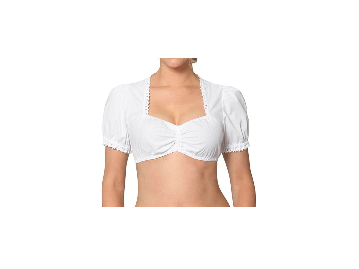Dirndlbluse mit Puffärmeln