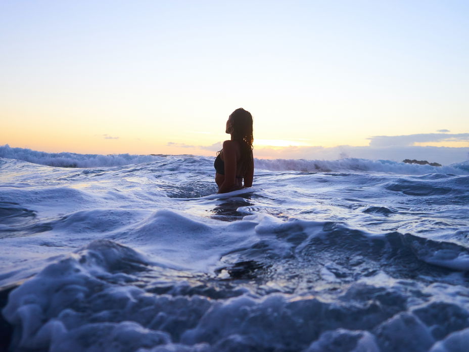 Frau im Wasser