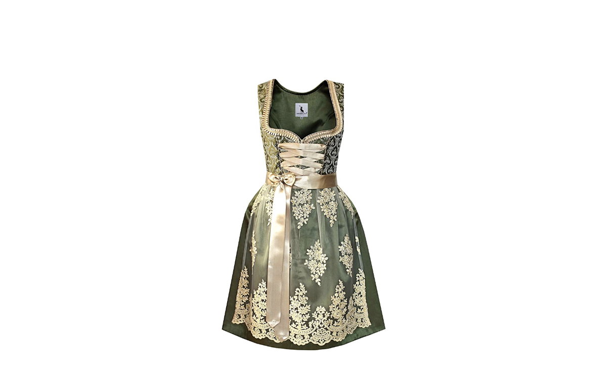 Dirndl grün gold