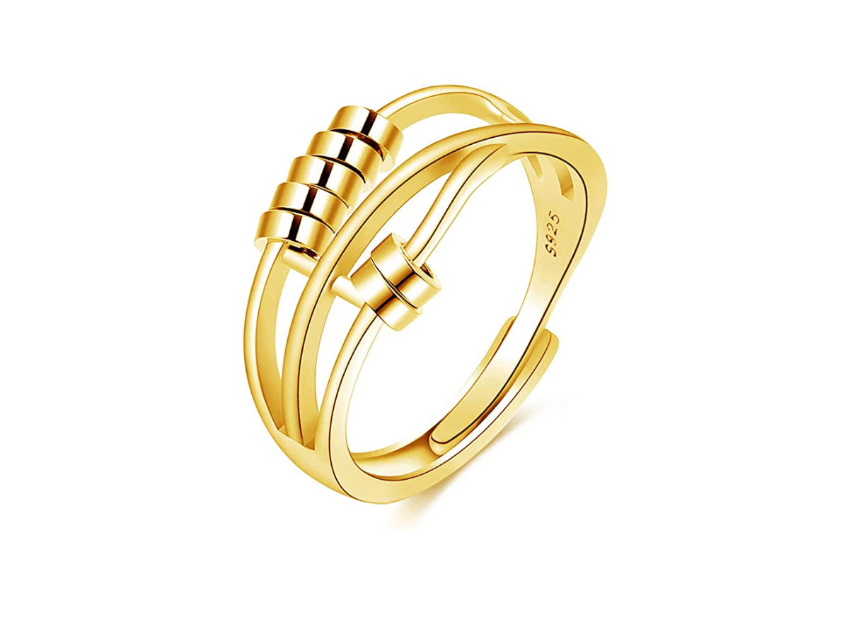 Kamise Silber Anxiety Ring, 925 Sterling Silber