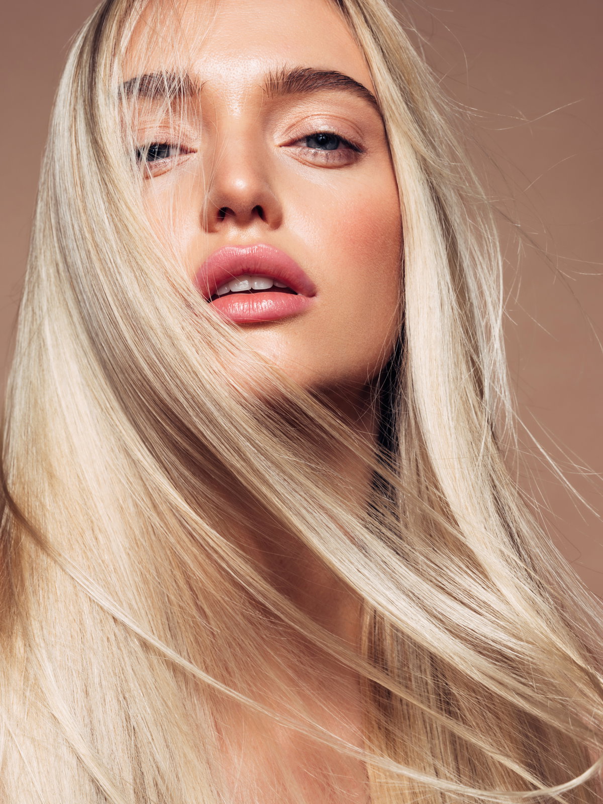 Glänzende blonde Haare