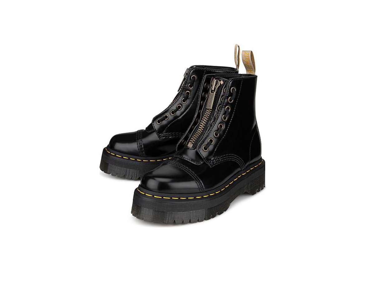 Derbe Plateau-Boots im Zip-Design von Dr. Martens