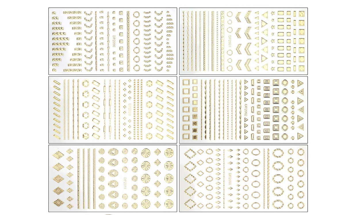 Goldene Metallic Nail Sticker