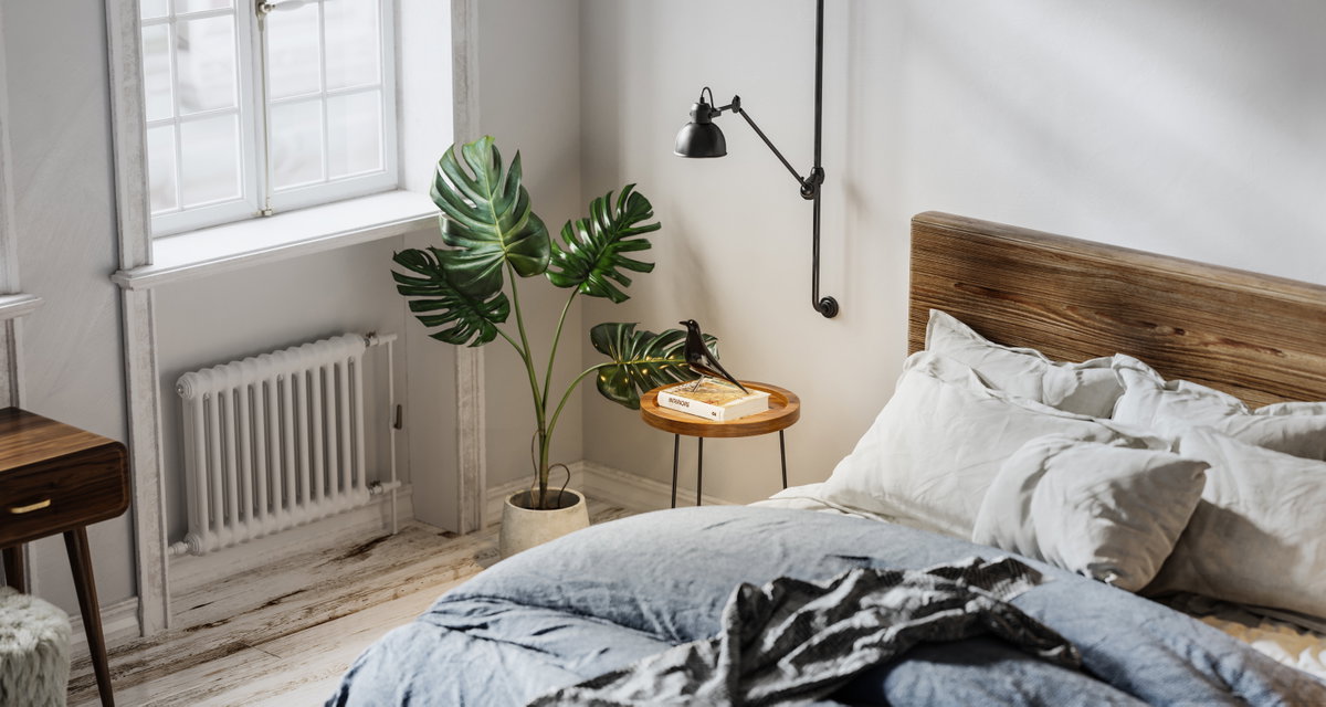 Schlafzimmer mit Heizung