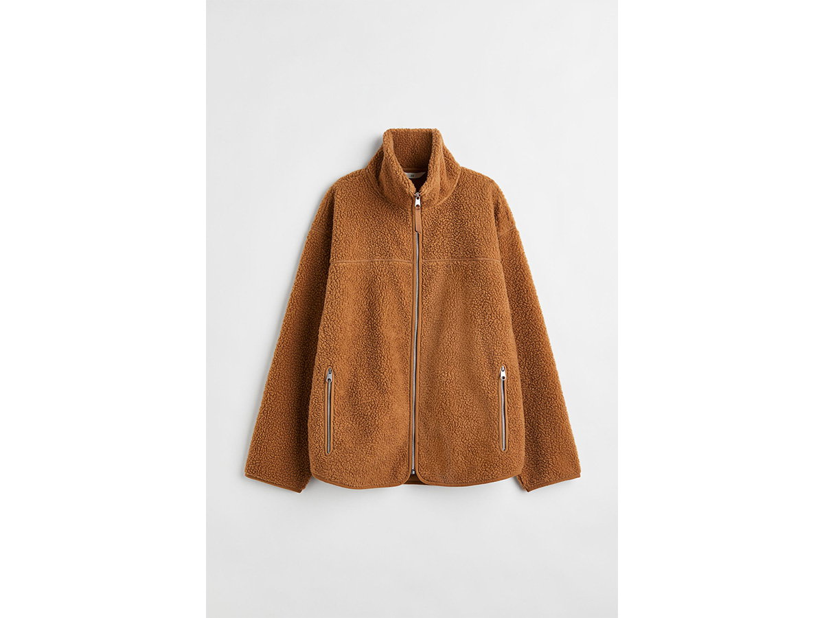 Jacke aus Teddyfleece