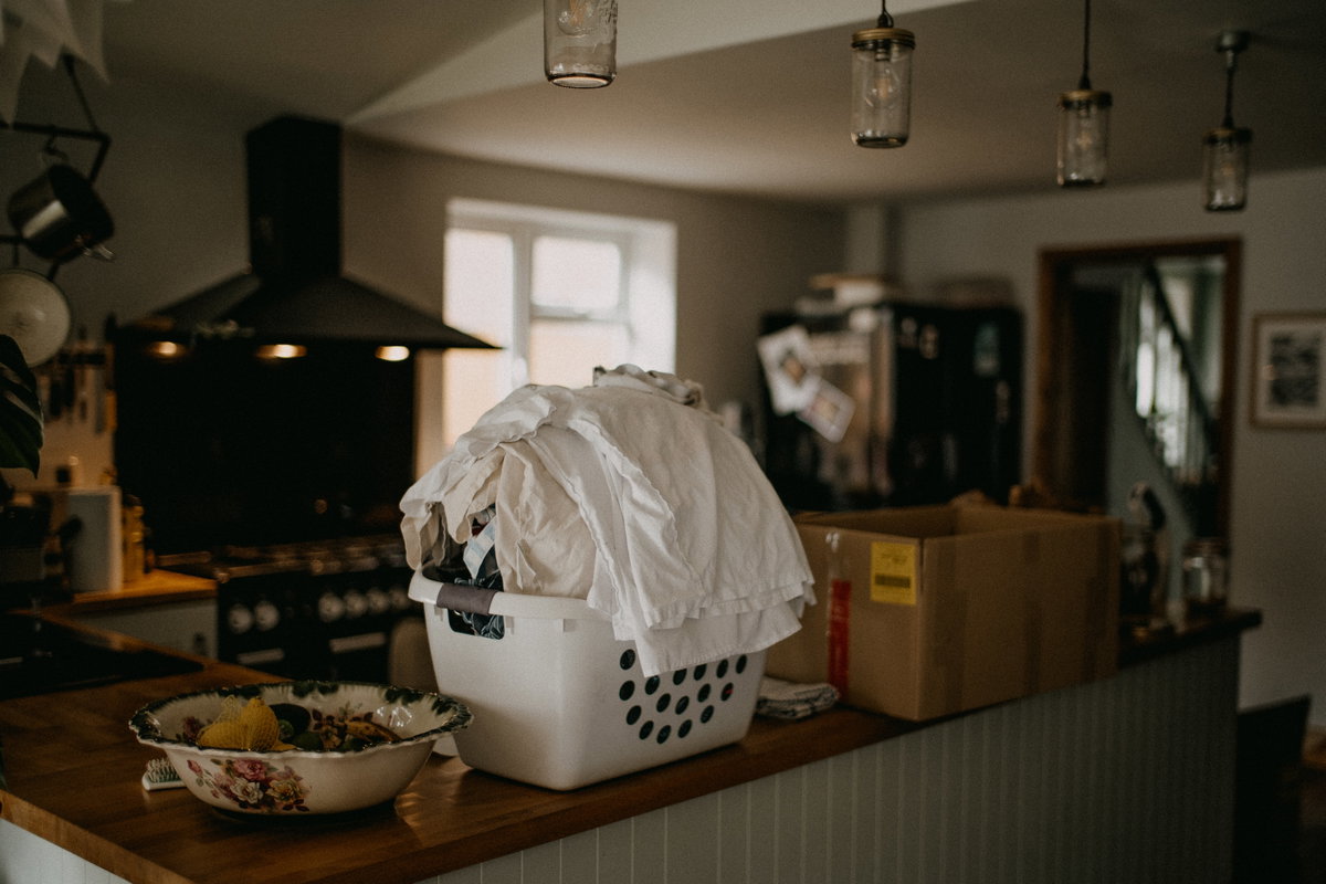 Wäsche im Wäschekorb