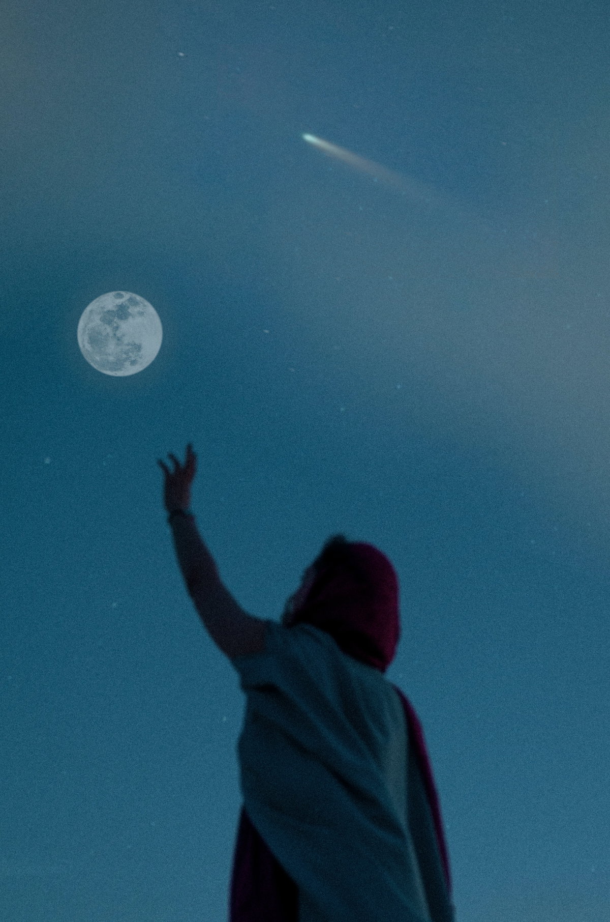 Frau und Mond
